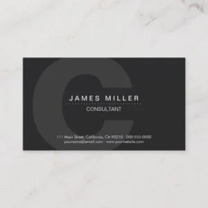 PurePro No4 Dark Gray Business Card