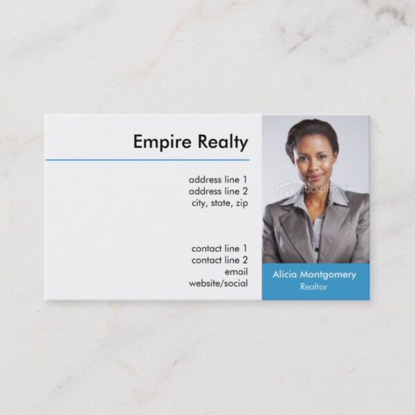 Real Estate Agent Horizontal) - Customize Color &  Business Card