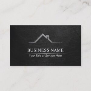 Real Estate Professional Black Business Card