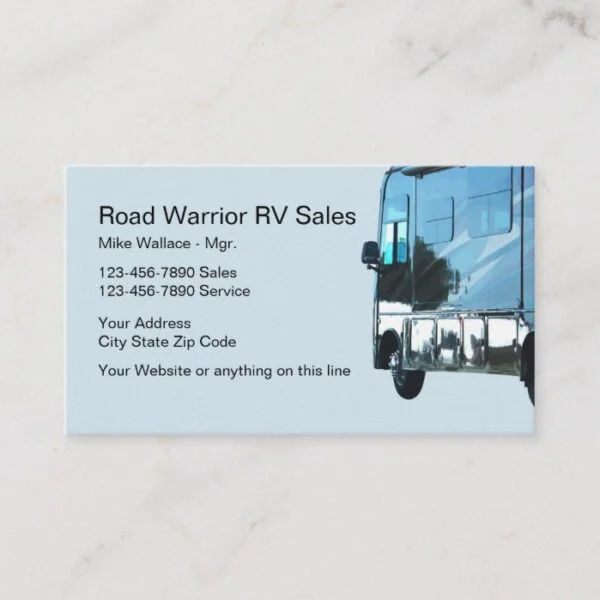 Recreational Vehicles Business Card