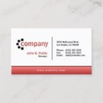 Red Gradient Bottom Simple Modern Professional Business Card