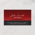 Red Stage Sales Manager Business Card