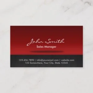 Red Stage Sales Manager Business Card