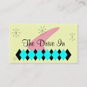 Retro Argyle Mid Century Modern Business Card