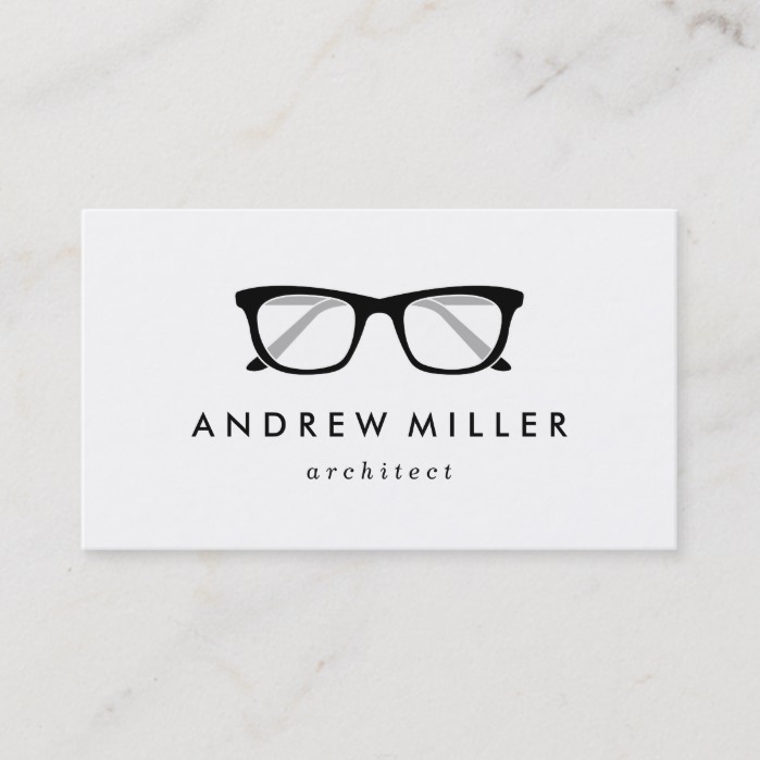 Retro Eyeglasses Stylish Business Card