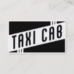 retro taxi cab business card