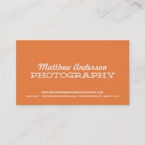 RETRO TYPE | PHOTOGRAPHY BUSINESS CARD