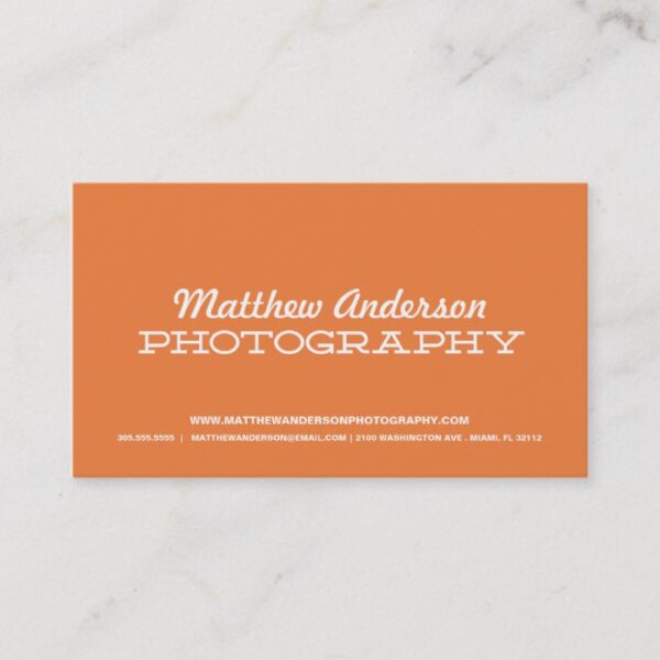 RETRO TYPE | PHOTOGRAPHY BUSINESS CARD