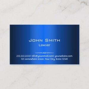 Royal Blue Gradient Lawyer/Attorney Business Card