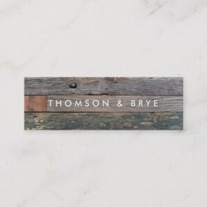 Rustic Country Vintage Reclaimed Wood Nature Mini Business Card