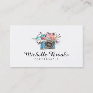 Rustic Flower Wedding Photography | Business Card