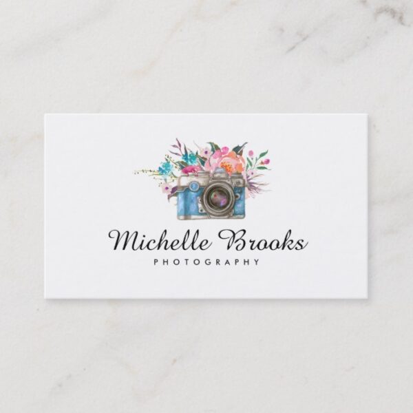 Rustic Flower Wedding Photography | Business Card