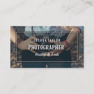 Rustic Photography Business Card Custom Color Back