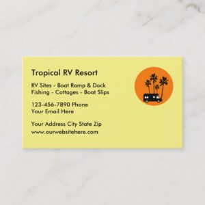 RV Resort Travel Business Cards