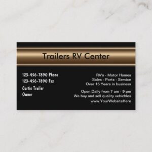 RV Trailer Business Cards