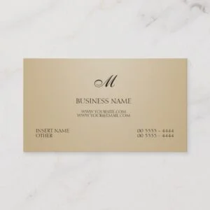 Sand Elegant and Monogram Business Card