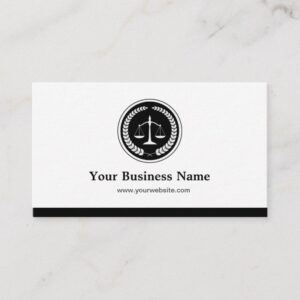 Scale of Justice Lawyer Attorney - Simple Elegant Business Card