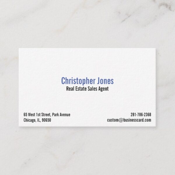 Self-employed Professionals Custom Business Card