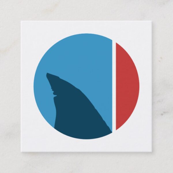 shark fin circle square business card
