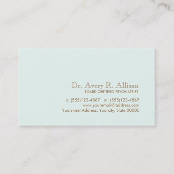 Simple and Elegant Light Blue Professional Business Card