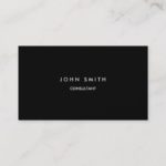 Simple Basic Black, Two-Sided Business Card