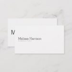 simple & basic professional white business card