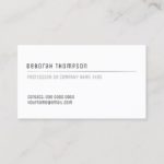 simple basic white clear and clean pro business card