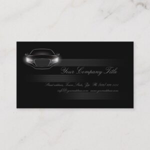 Simple Black Luxury Car Company Business Card