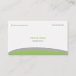 Simple Business Card- Green & Grey Business Card