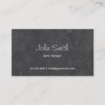 Simple Chalkboard Sales Manager Business Card
