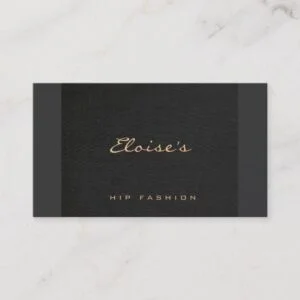 Simple Chic Fashion Designer Minimalist Black Business Card