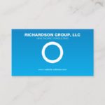 SIMPLE CIRCLE on BLUE GRADIENT Business Card