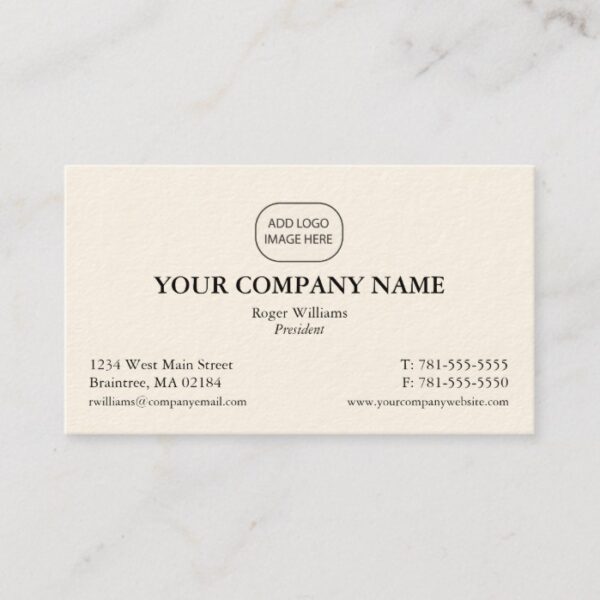Simple Corporate Business Card - Add Your Logo
