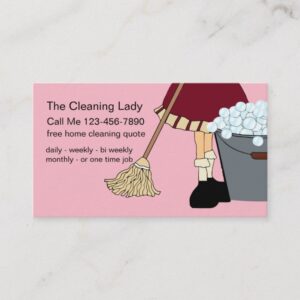 Simple Cute Cleaning Service Business Card
