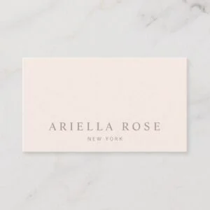 Simple Elegant Blush Pink Professional Minimalist Business Card