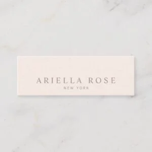 Simple Elegant Blush Pink Professional Minimalist Mini Business Card
