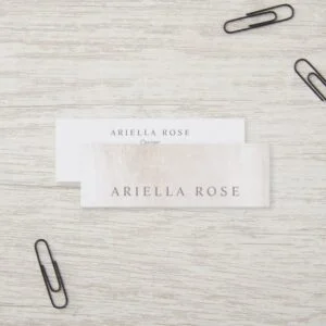 Simple Elegant Brushed White Marble Professional Mini Business Card