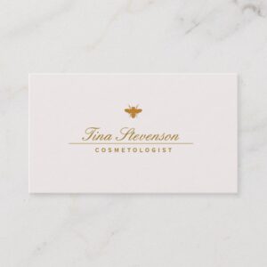Simple Elegant Cosmetology Spa and Salon Bee Business Card
