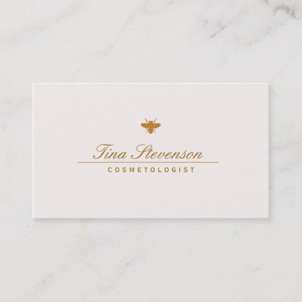 Simple Elegant Cosmetology Spa and Salon Bee Business Card