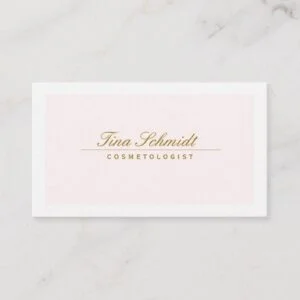 Simple Elegant Cosmetology Spa and Salon Pink 2 Business Card