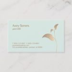 Simple Elegant Gold Leaf Business Card