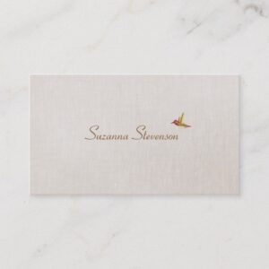 Simple Elegant Hummingbird Nature Business Card