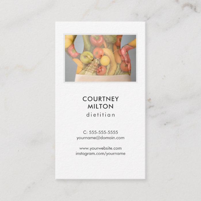 nutritionist business card