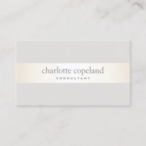 Simple Elegant  Taupe Professional Business Card