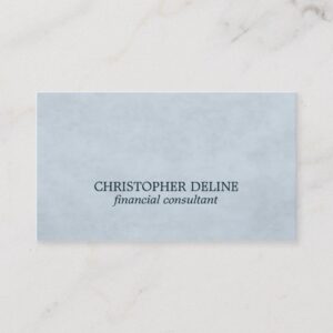 Simple Elegant Textured Light Blue Consultant Business Card