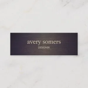 Simple Elegant Wood Minimalist Designer Mini Business Card