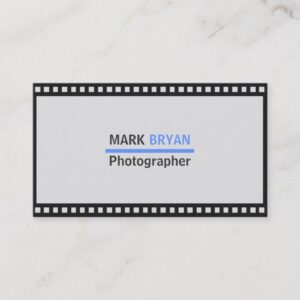 Simple Film Strip Background for Photographer Business Card