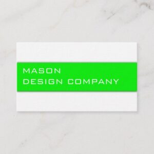 Simple Green & White Corporate Stylish Card