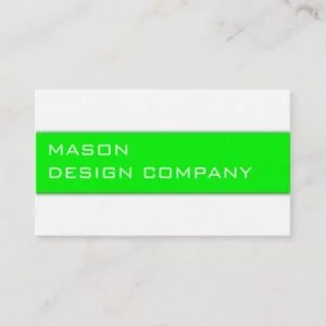 Simple Green & White Corporate Stylish Card