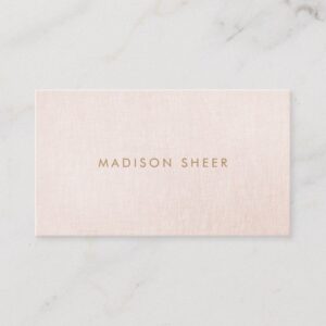 Simple, Light Blush Pink, Stylish Minimalistic Business Card